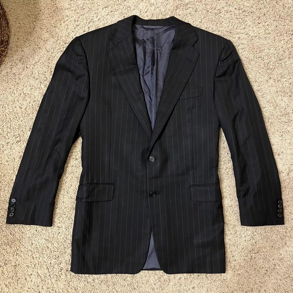 Loro Piana HICKEY FREEMAN Blazer / Jacket TASMANIAN Super 120's - Sz 40 R Black